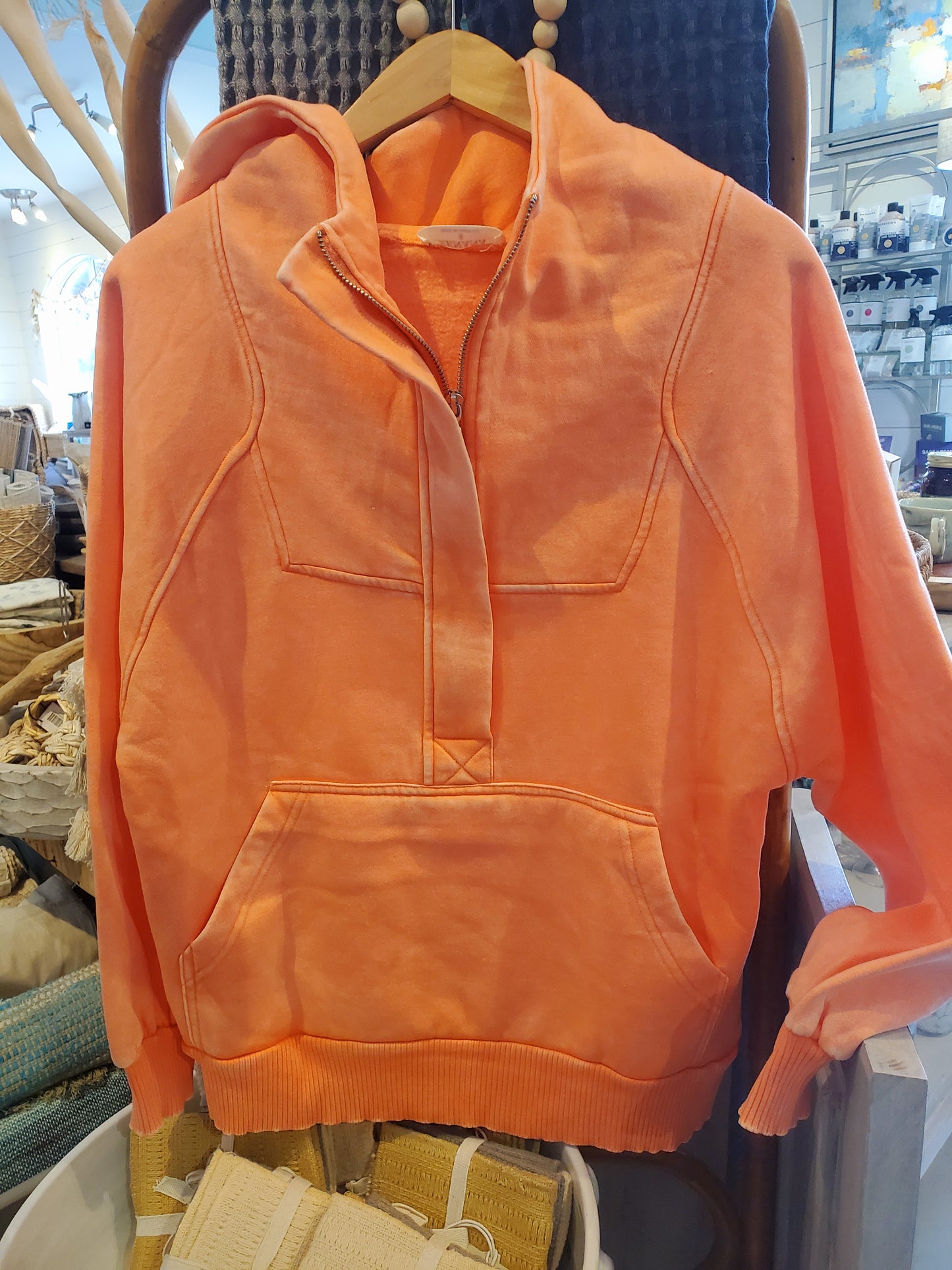 Oversized Fleece 1/4 Zip Hoodie