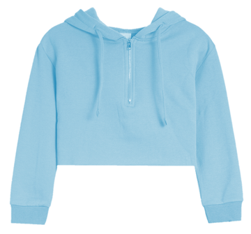 Cloud Cropped 1/2 Zip Hoodie