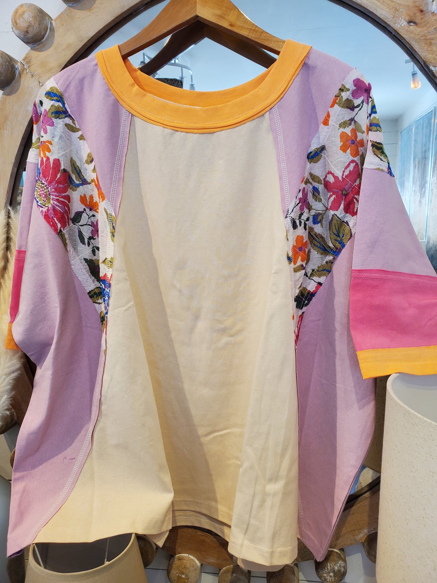 Lilac Floral Boxy Top