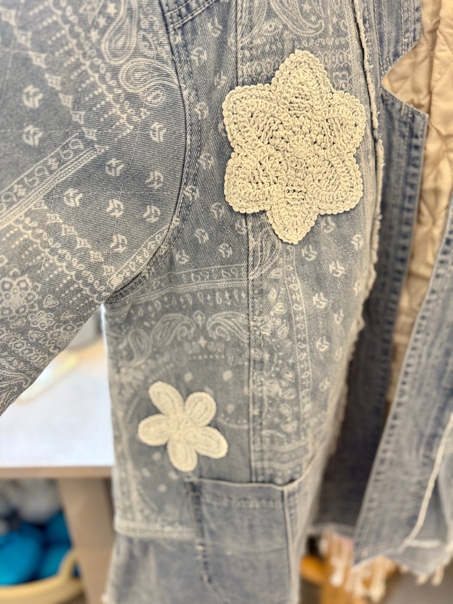Paisley Patch Denim Jacket