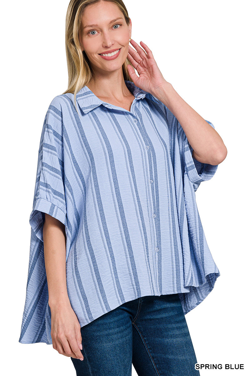 Yarn Dye Stripe Dolman