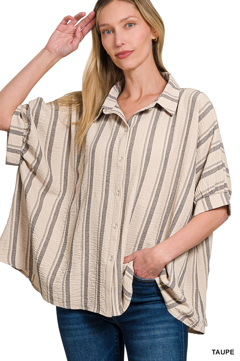 Yarn Dye Stripe Dolman
