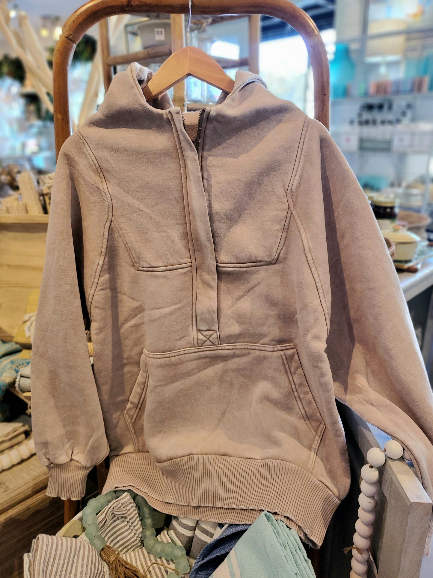 Oversized Fleece 1/4 Zip Hoodie
