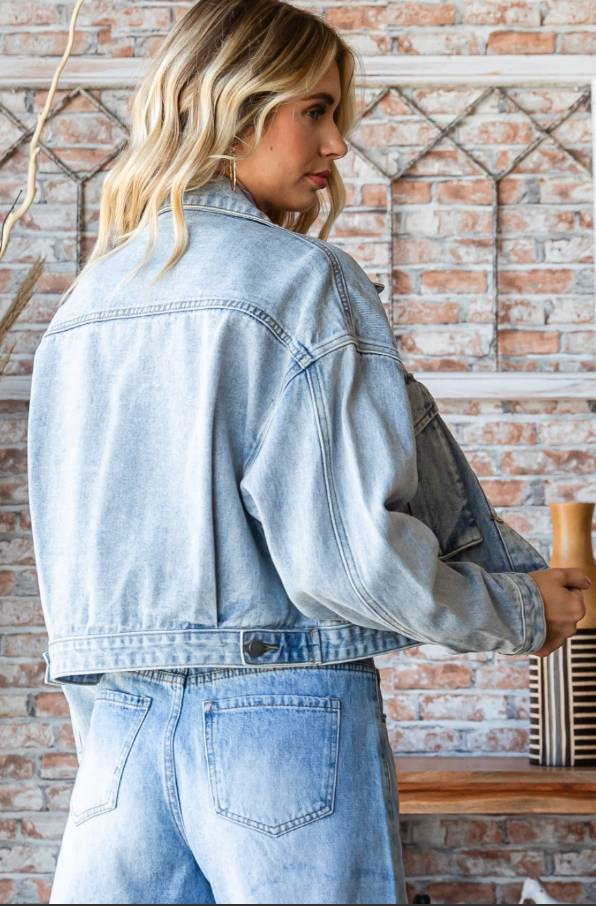 Cargo Pocket Denim Jacket