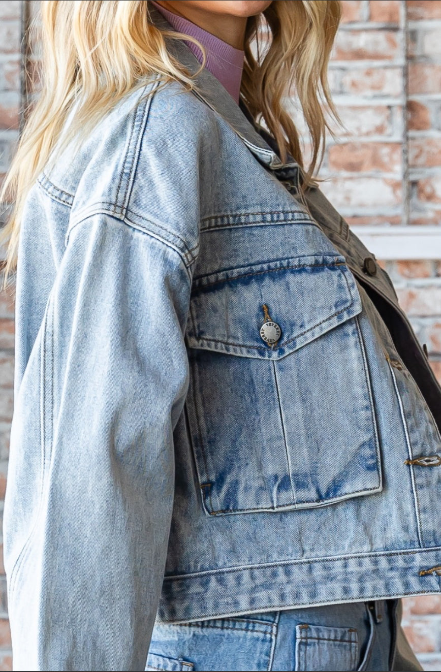 Cargo Pocket Denim Jacket