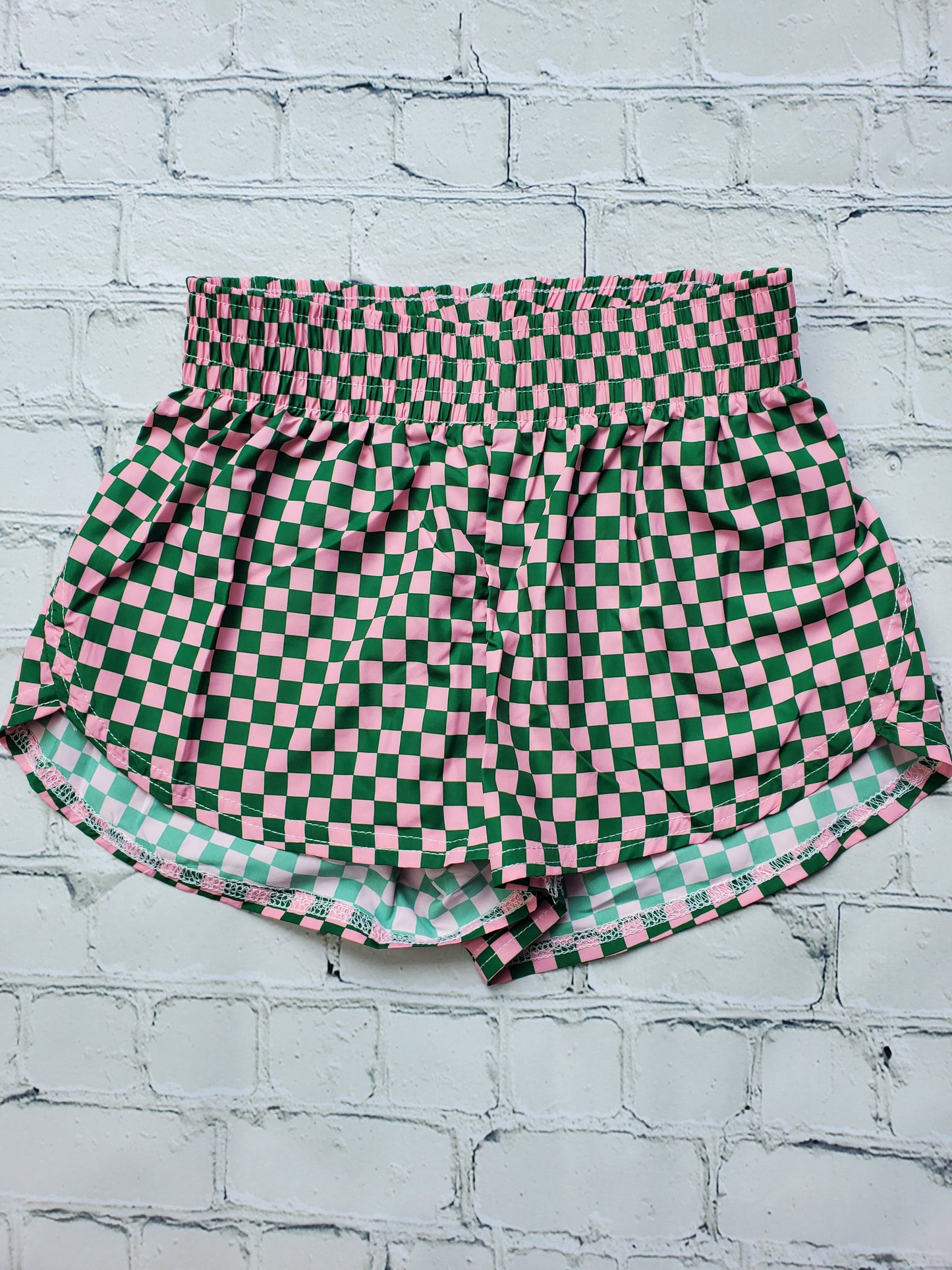 Steph Palm Beach Check Shorts