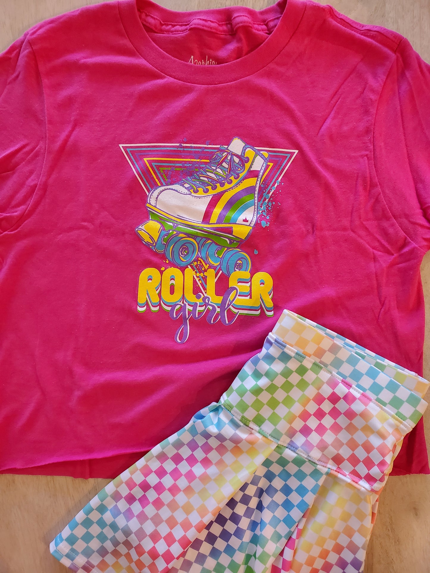 Pastel Neon Check Skort