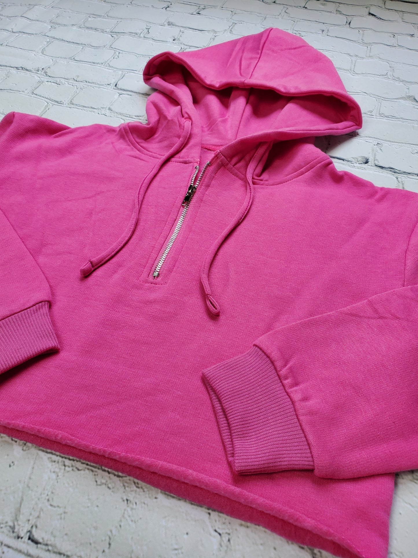 Cloud Cropped 1/2 Zip Hoodie
