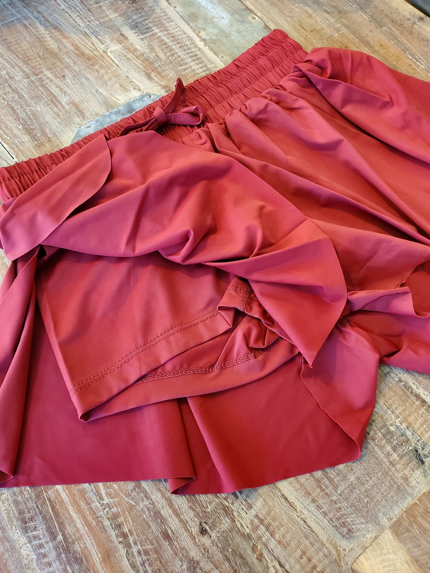 Junior Butterfly Shorts - Burgundy