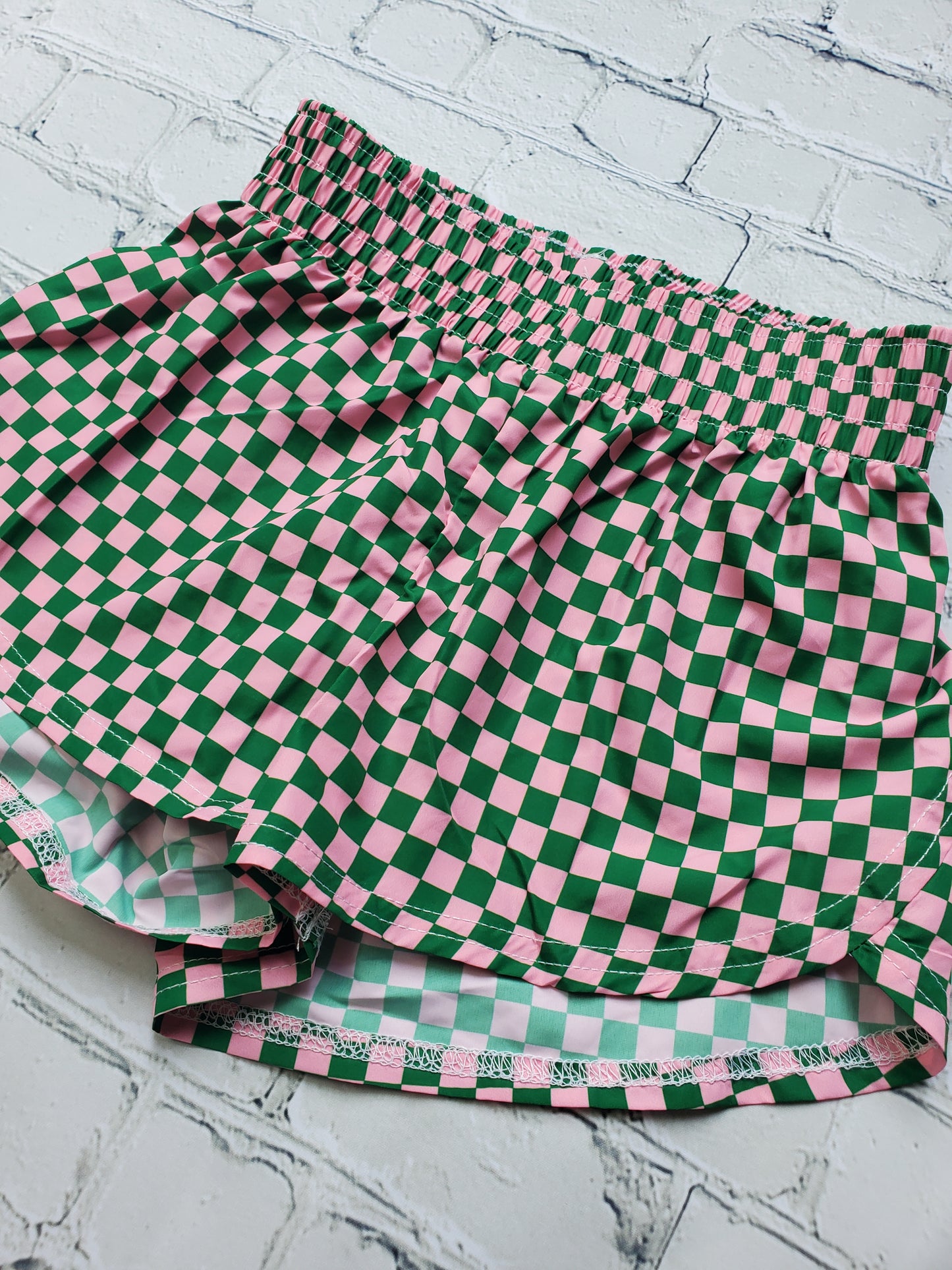 Steph Palm Beach Check Shorts