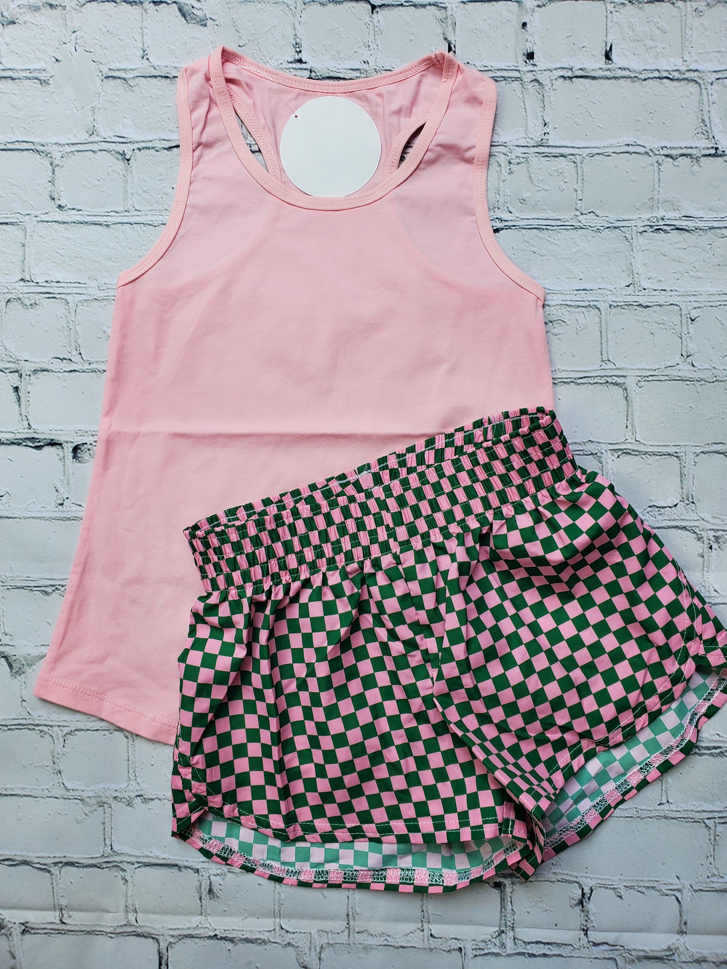 Steph Palm Beach Check Shorts