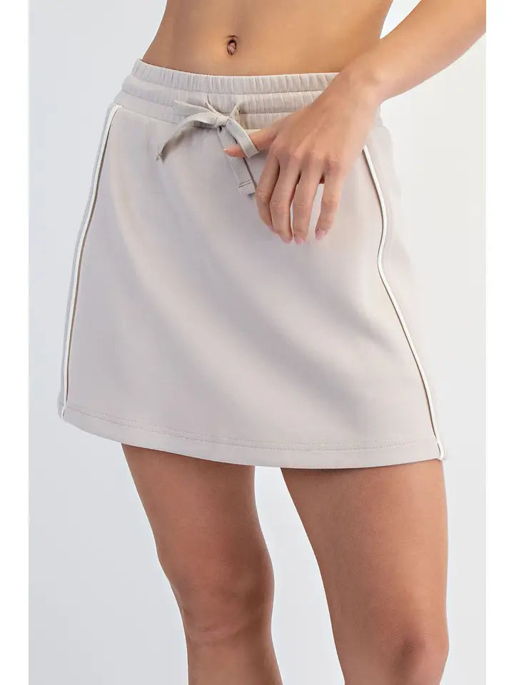 Piped Modal Skort
