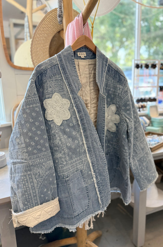 Paisley Patch Denim Jacket