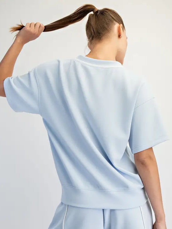 Piped Modal V-Neck