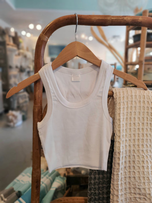 Racerback Ribbed Crop Tank