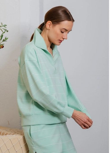 Scuba Stripe Quarter Zip